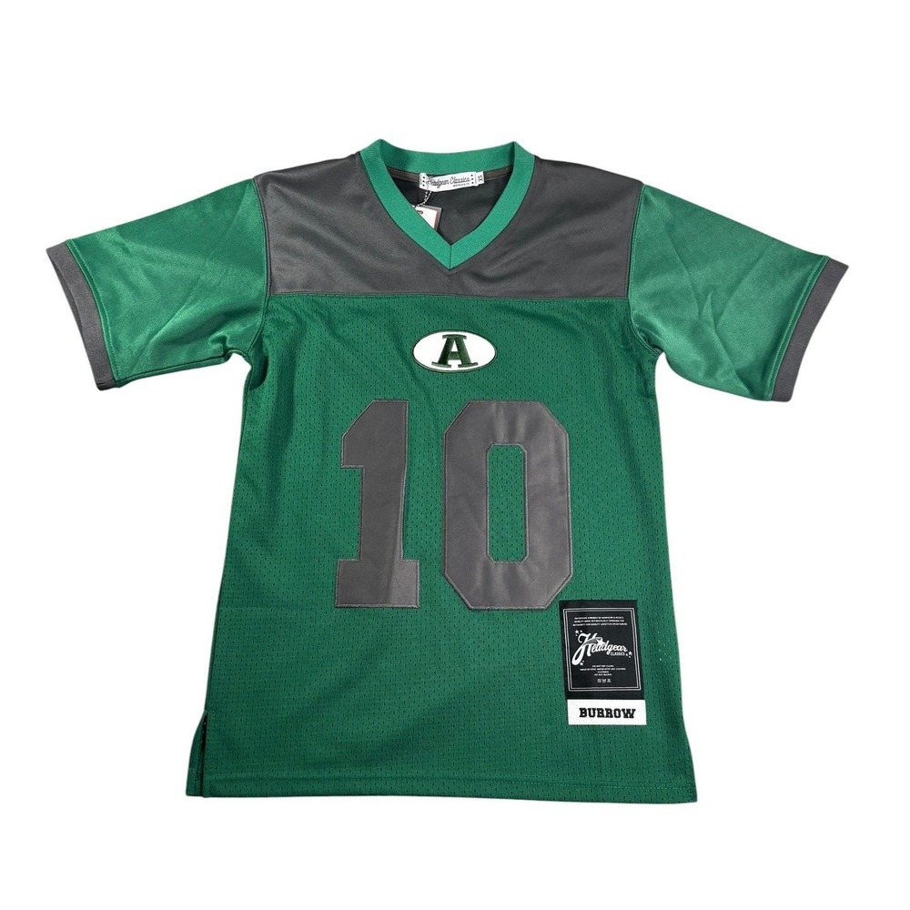 Headgear Classics Joe Burrow Athens High School Jersey Green Grey Size XS NWT